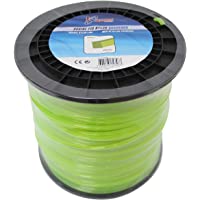 Kawapower KW100-95 Hilo de Nylon para desbrozadoras 4MM 160mt Cuadrado Bricoferr- verde